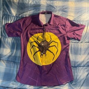 Purple Shirt with Spider Design
